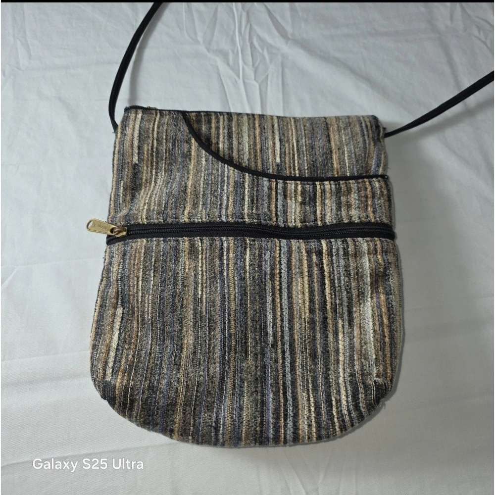 Danny K Tapestry Bella Crossbody Tapestry Bag Grays Browns Made In USA